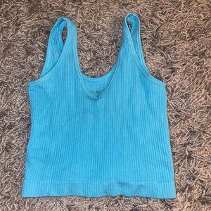 RARE bright blue drew tank urban outfitters